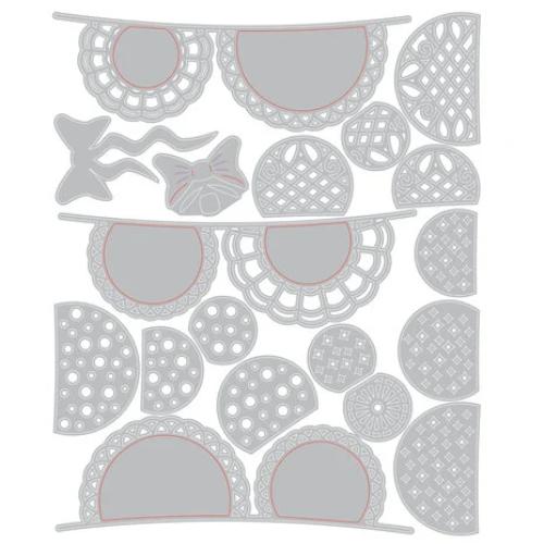 Sizzix Thinlits Die by 49 and Market Doily Banner (18pcs) (666947)