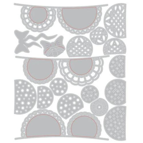 Sizzix Thinlits Die by 49 and Market Doily Banner (18pcs) (666947)