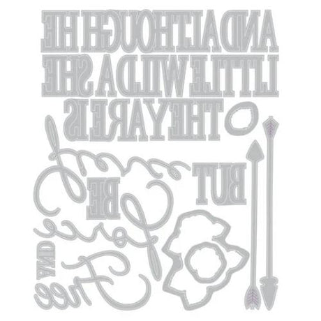 Sizzix Thinlits Die w/Stamps by 49 and Market Forces of Nature (20+8pcs) (666948)