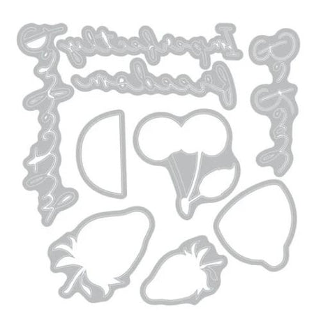 Sizzix Thinlits Die w/Stamps by 49 and Market Perfectly Imperfect (9+15pcs) (666949)