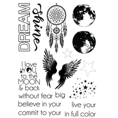 Sizzix Thinlits Die w/Stamps by 49 and Market A5 Starlight Dreams (10+16pcs) (666950)