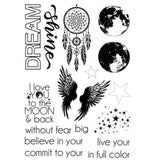 Sizzix Thinlits Die w/Stamps by 49 and Market A5 Starlight Dreams (10+16pcs) (666950)