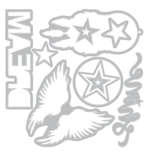 Sizzix Thinlits Die w/Stamps by 49 and Market A5 Starlight Dreams (10+16pcs) (666950)