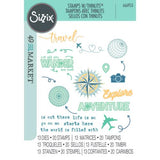 Sizzix Thinlits Die w/Stamps by 49 and Market A5 Wanderlust Explorer (13+20pcs) (666953)