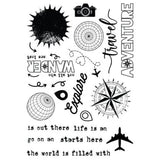 Sizzix Thinlits Die w/Stamps by 49 and Market A5 Wanderlust Explorer (13+20pcs) (666953)