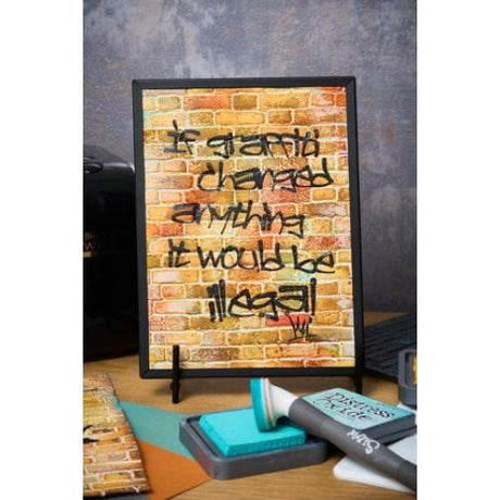 Sizzix 3D Texture Fades by Tim Holtz A5 Brickwork (666958)
