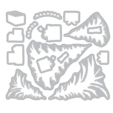 Sizzix Framelits Die w/Stamps by 49 and Market Trees and Trinkets (15+17pcs) (667013)