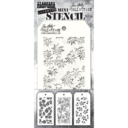 Tim Holtz Mini Layered Stencil Set 3/Pkg-Set #54