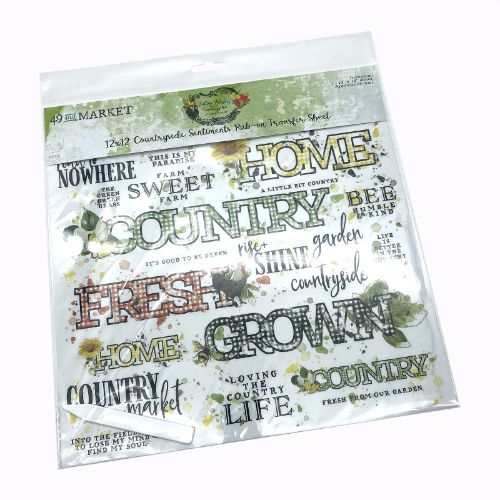 49 And Market Vintage Artistry Countryside Rub-Ons 12"X12" 1/Sheet-Sentiments - Postage as per Actual