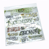 49 And Market Vintage Artistry Countryside Rub-Ons 12"X12" 1/Sheet-Sentiments - Postage as per Actual