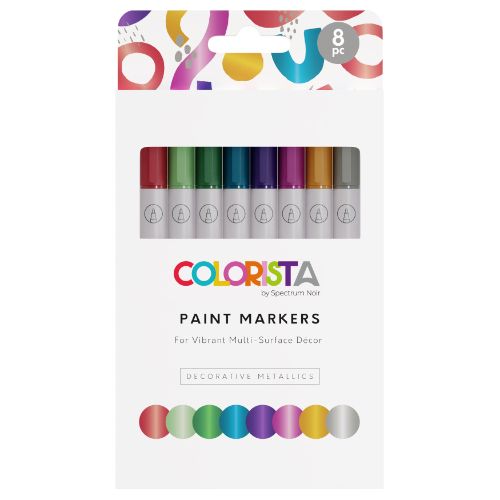Spectrum Noir Colorista Paint Marker 8/Pkg-Decorative Metallics