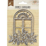 Little Birdie Laser Cut Primed Chipboard 1/Pkg-Flower Arch Window