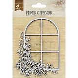 Little Birdie Laser Cut Primed Chipboard 1/Pkg-Rose Window