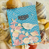 Honey Bee Stamps - Lovely Layers: Small Seashells - Honey Cut