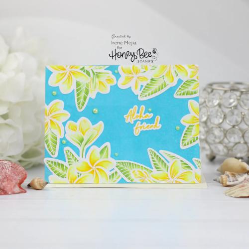 Honey Bee Stamps - Paradise Plumerias - Honey Cut