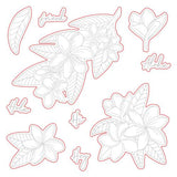 Honey Bee Stamps - Paradise Plumerias - Honey Cut