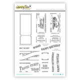 Honey Bee Stamps - Ticket To Ride - 6x8 Stamp Set