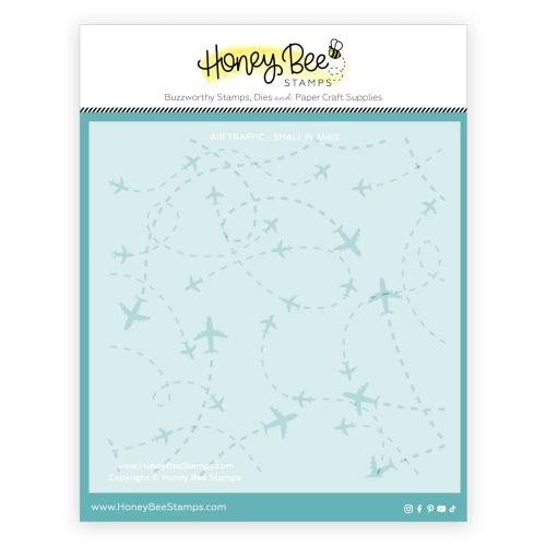 Honey Bee Stamps - Air Traffic - Set of 2 Background 6x6" Stencils