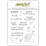 Honey Bee Stamps - Belated Birthday 4x5 Stamp Set