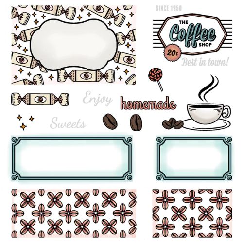 Honey Bee Stamps - Vintage Gift Card Box Add-On - Fall Treats 6x8 Stamp Set