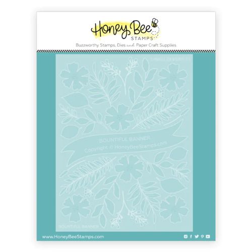 Honey Bee Stamps - Bountiful Banner - Set Of Coordinating Stencils