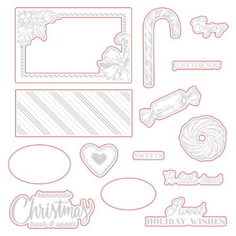 Honey Bee Stamps - Holiday Treats Vintage Gift Card Box Add-On - Honey Cuts
