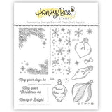 Honey Bee Stamps - Christmas Lights Vintage Gift Card Box Add-On 6x6 Stamp Set