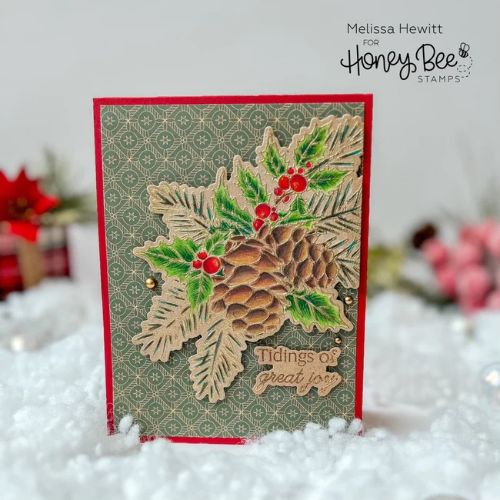 Honey Bee Stamps - Holiday Wishes Paper Pad 6x8.5 - 24 Double Sided Sheets