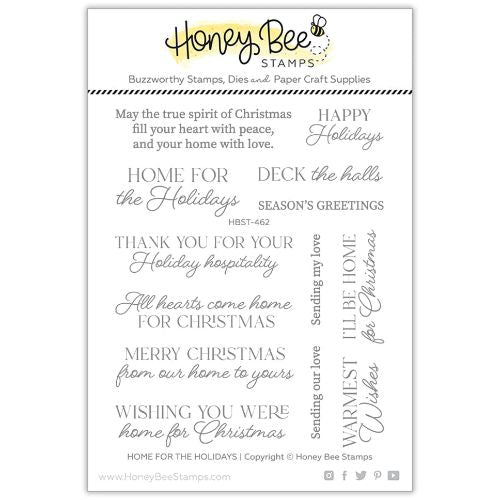 Honey Bee Stamps - Home For The Holidays - 4x5 Stamp Set