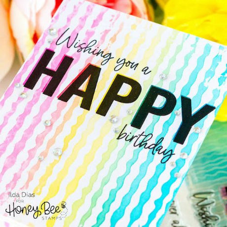 Honey Bee Stamps - Good Vibes - Set Of 2 Layering Stencils