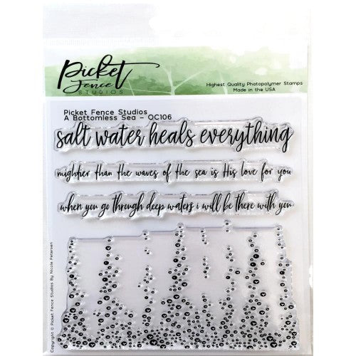 Picket Fence Studios 6"X6" Stamp Set A Bottomless Sea