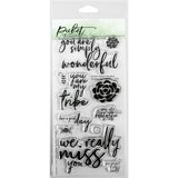 Picket Fence Studios 4"X8" Stamp Set Simply Wonderful