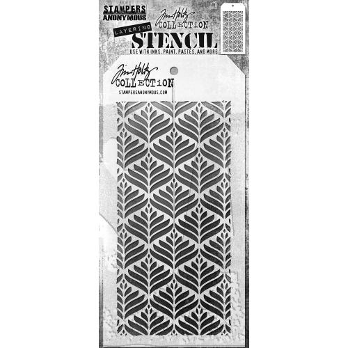 Stampers Anonymous -  Deco Leaf Tim Holtz Layering Stencil (THS181)