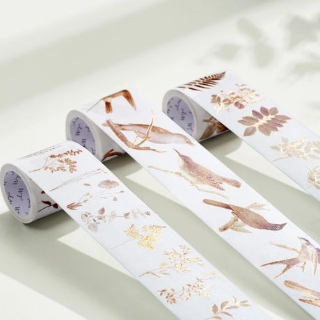The Washi Tape Shop - Vintage Botanicals Washi Tape Sticker Set (GILDED)