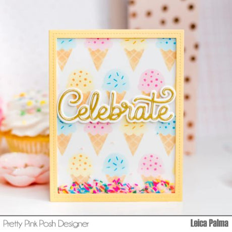 Pretty Pink Posh - Layered Ice Cream Cones Stencil (4Lyr)