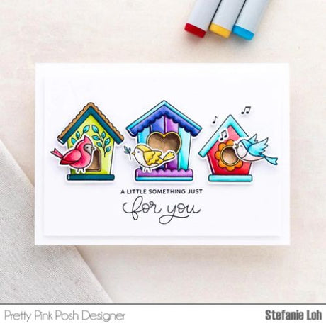 Pretty Pink Posh - Spring Birdhouses Coordinating Die Set