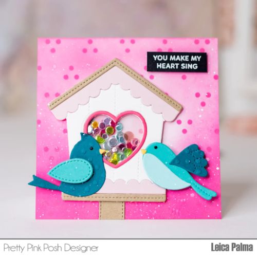 Pretty Pink Posh - Stitched Birds Die Set