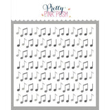 Pretty Pink Posh - Layered Music Notes Stencil (3 Layer)