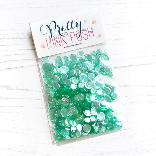 Pretty Pink Posh - Mint Shimmer Confetti