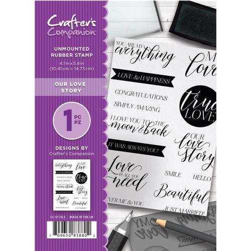 Crafters Companion - Our Love Story Rubber Stamp