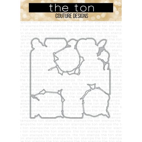 The Ton Stamps - Pretty Pansies Background Stencils Coordinating Die