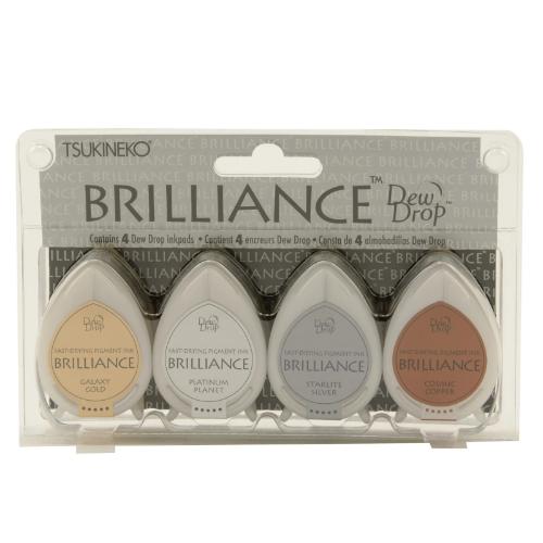 Tsukineko Brilliance Dew Drop Ink Pad Assortment Planetarium 4pcs