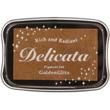 Tsukineko Delicata Pigment Ink Pad Golden Glitz