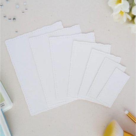 Pinkfresh Studio - Dotted Nested Deckled Rectangles die