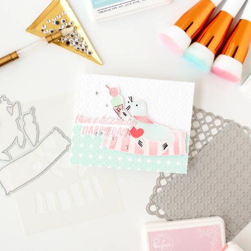 Pinkfresh Studio - Petal Grid press plate