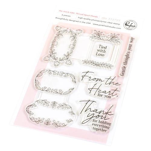 Pinkfresh Studio - The Stitch Edit: Thread Spool Florals stamp