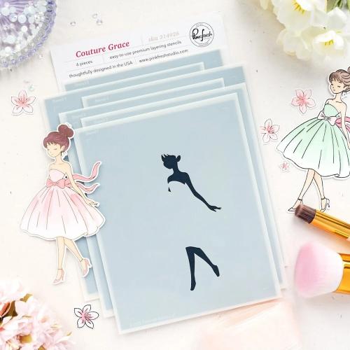 Pinkfresh Studio - Couture Grace stencil