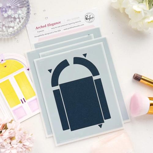 Pinkfresh Studio - Arched Elegance stencil