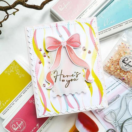 Pinkfresh Studio - Ribbon Cascade stencil