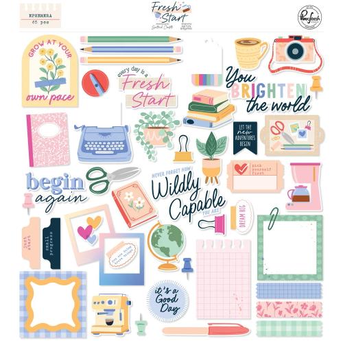 Pinkfresh Studio Fresh Start Ephemera (45pcs) by Kaitlin Sheaffer (320026)